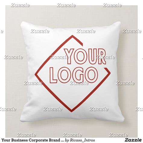 Your Business Corporate Brand Logo Personalized Throw Pillow Zazzle
