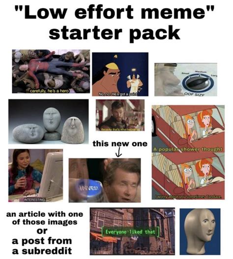 The Low Quality Meme Starter Pack Starterpacks