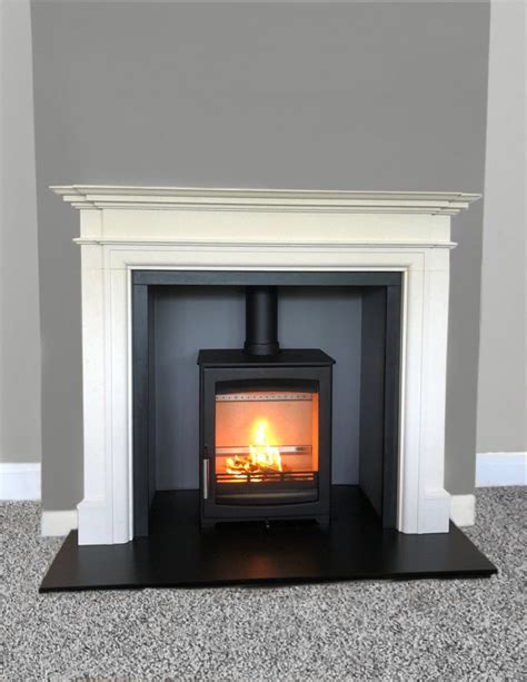 Parkray Aspect 5 Eco Stove Suite Bartello Limestone Cast Fireplaces