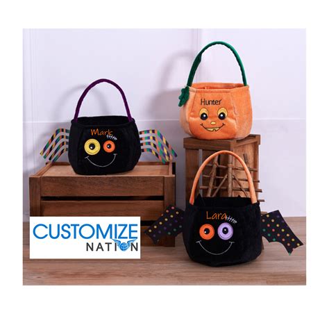 Personalized Embroidery Halloween Trick Or Treat Bags Customize Nation