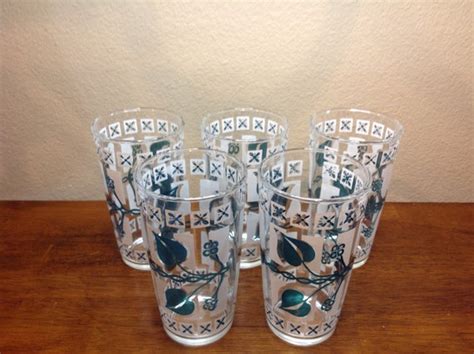 Set Of Vintage Hazel Atlas Drinking Glasses Tumblers Etsy