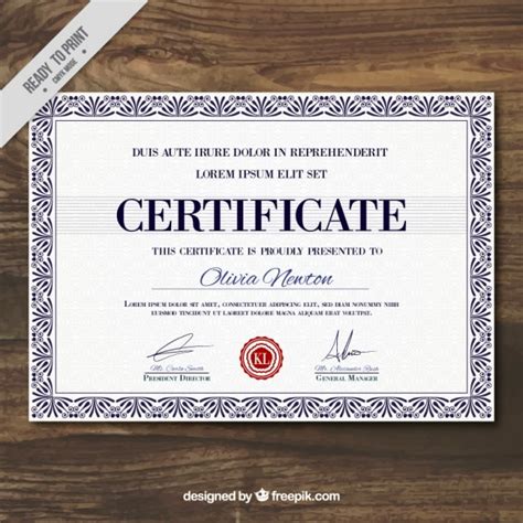 Plantilla De Diploma Elegante Vector Gratis