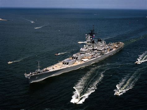 Uss Iowa Bb 61 Enters Norfolk After The Completion Of Her