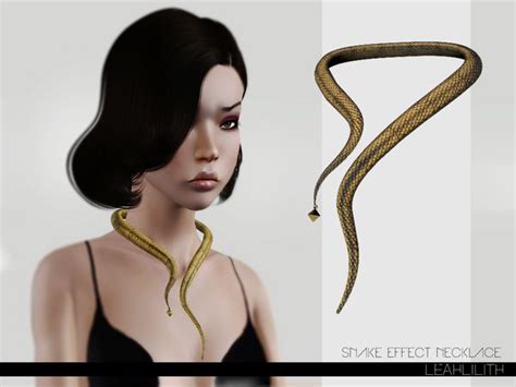 Leah Lilliths Leahlillith Snake Effect Necklace Sims 4 Cas Sims 1