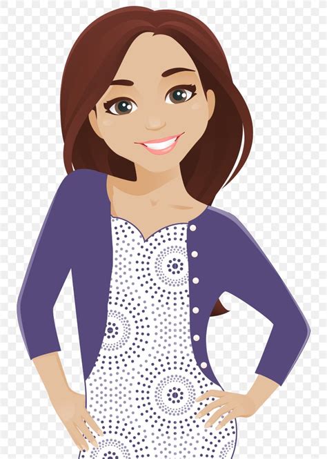 Dark Haired Girl Clipart Png
