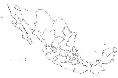 Large Blank Map Of Mexico Mexico Map Map United States Map