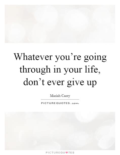 Whatever You Re Going Through In Your Life Don T Ever Give Up Picture Quotes