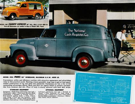 Nostalgia On Wheels 1952 Chevrolet Trucks Brochure Light Duty