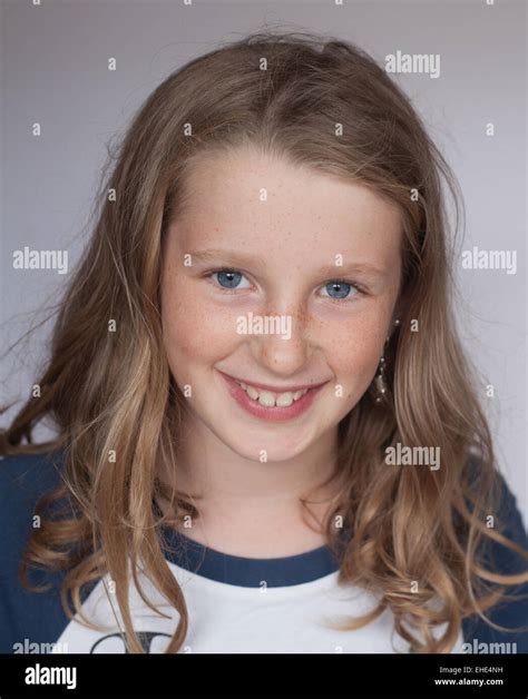 Portrait Of A Happy 10 Year Old Girl Stock Photo Alamy 540