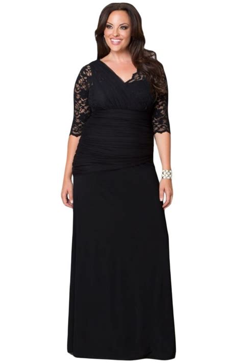 Plus Size Clothing 5x Elegant Galloon Lace Illusion Holiday Dress Sexy