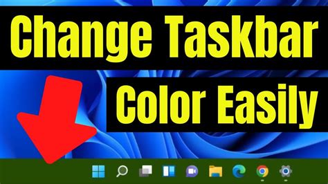 How To Change Taskbar Color In Windows 11 Change Your Taskbar Color