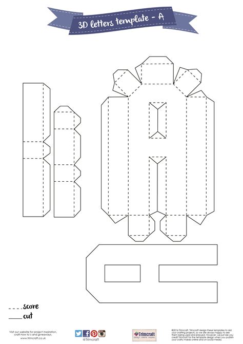 Cut Out Printable 3d Alphabet Letters Template Alphabet Blocks For 3d F84