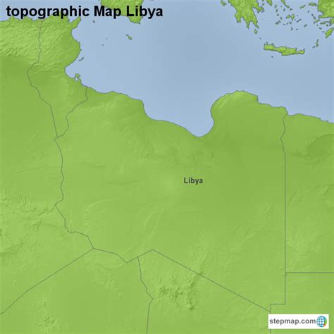 Stepmap Topographic Map Libya Landkarte Für Libya