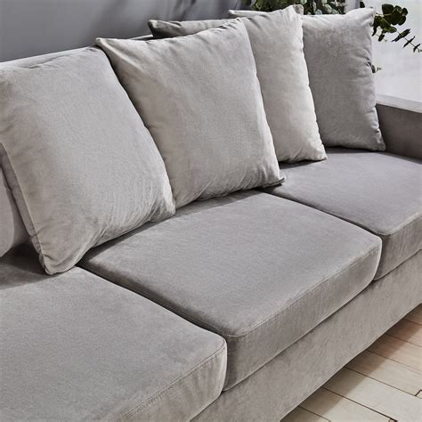 Tracy 3 Seater Sofa Grey Velvet Delivery On Or Before 24 September