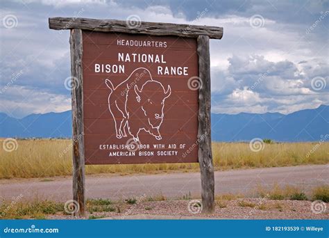 Welcome To The National Bison Range Stock Image Image Of Headquarters