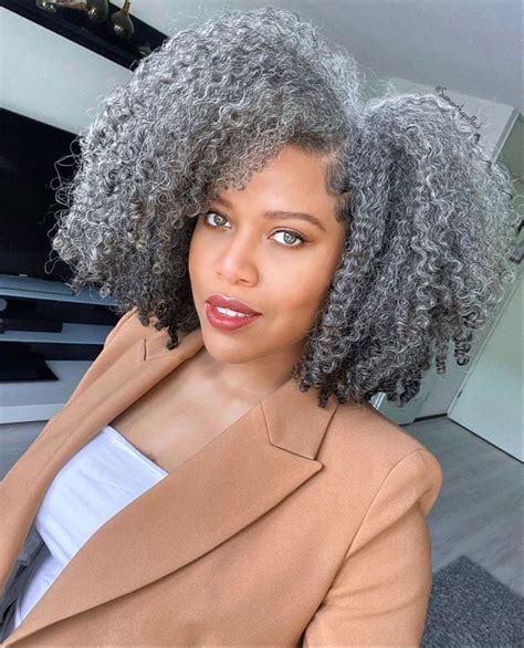 Natural Gray Hair Natural Hair Beauty Natural Hair Styles For Black Women Grey Hair Over 50