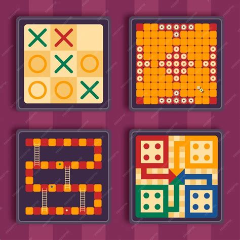 Free Vector Illustrated Diverse Set Of Board Games