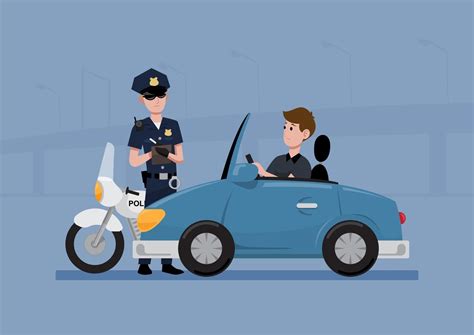 Police Officer Writing A Ticket 1222760 Vector Art At Vecteezy