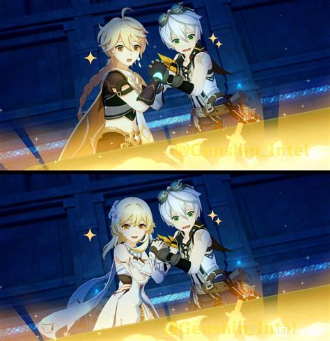 Different Reactions Of Lumine And Aether In Date Sim With Bennet