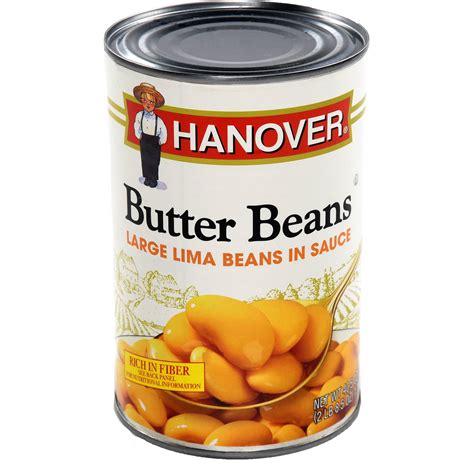 Hanover Butter Beans Large Lima Beans In Sauce 405 Oz Can