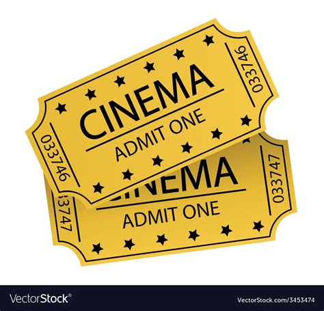 Cinema Tickets Royalty Free Vector Image Vectorstock