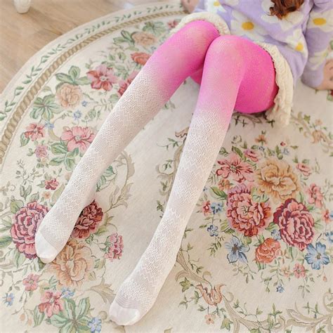 Dip Dyed Gradient Opaque Tights 120d Womens Girls New Fashion Candy Color Colorful Ombre Hand