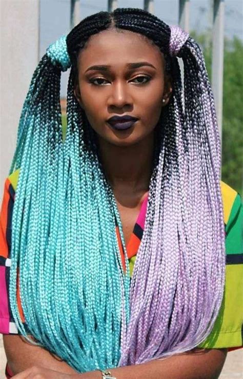 22 Ways To Style Mixed Colour Braids For Dark Skin Stylish Weekly
