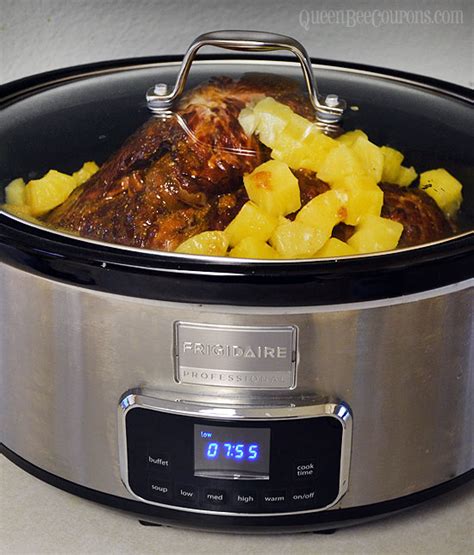 Boneless ham at 350f in the oven should be done by 60. Crockpot Slow Cooker Spiral Ham with pineapple