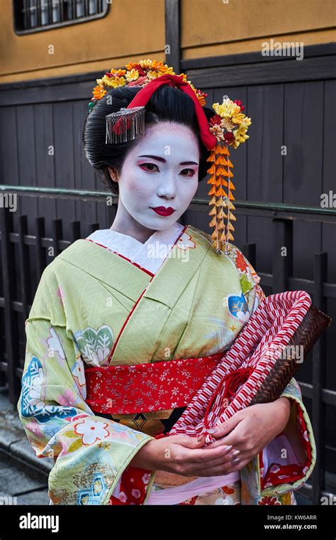 Japan Honshu Island Kansai Region Kyoto Gion Geisha Area Stock