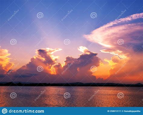 Stunningly Attractive Cloud Formation Over Lake In Polonnaruwa Sri
