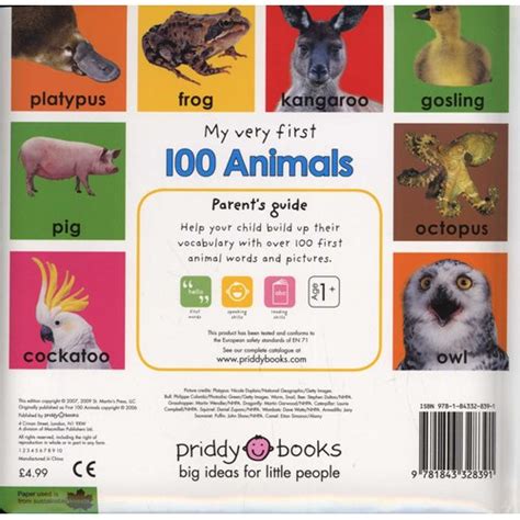 My Very First 100 Animals Hardcover Roger Priddy 9781843328391