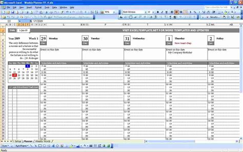 10 Microsoft Excel Weekly Schedule Template Excel Templates Kulturaupice