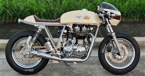 A classic style that aims to offer modern reliability. "Reina Del Camino" Continental GT 535 Cafe Racer - BikeBound