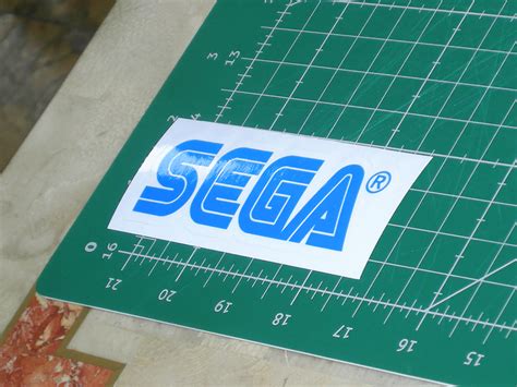 Super Hang On Sega Logo Sticker For Bezel Sega Arcade Artwork File