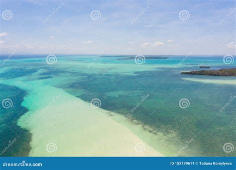Coral Reefs And Atolls In The Tropical Sea Top View Stock Image