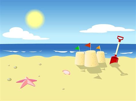 Cartoon Beach Png Clipart Animation Beach Calm Cartoon Cloud Free