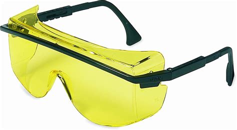 uvex s2501 astrospec otg 3001 safety eyewear black frame amber ultra dura hardcoat lens