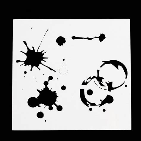Stencil Splatters 5 By 5 Inch Chcs 35 Hndmd