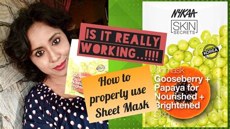 Nykaa Sheet Mask Review And Demo Brightening Honest Review