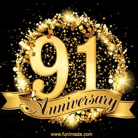 91 Years Anniversary Animated Image