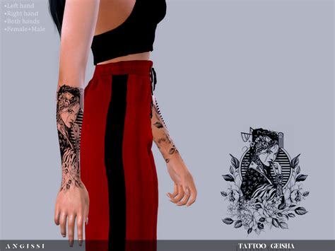 Tattoo Geisha By Angissi From Tsr • Sims 4 Downloads