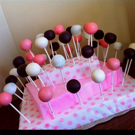 Cake Pops For Baby Shower Stand Made Of Styrofoam And Tissue Paper
