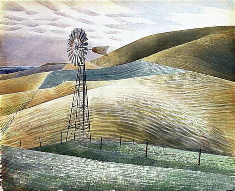 Windmill Digital Remastered Edition Painting By Eric Ravilious Pixels