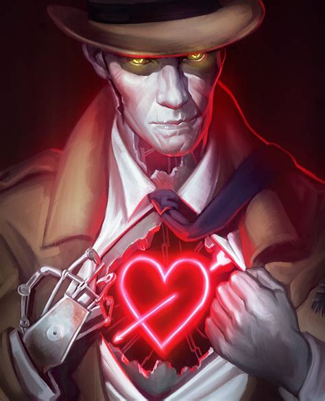 Fallout 4 Nick Valentine Open Edition Art Print 8x10 Inch Etsy