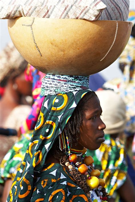 26 Peul Woman Returning From The Market Segou