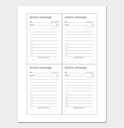 Free 17 Phone Message Templates And Examples Word Doc Pdf