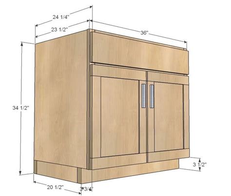 Kitchen cabinet sink base 36 full overlay face frame ana build your own kitchen cabinets free plans to diy standard sink base with full overlay doors and face frame as shown built for about 100 using premium purebond 3 4 hardwood oak plywood hardwood face frame and doors 3d model to. Kitchen Cabinet Sink Base 36 Full Overlay Face Frame | Diy kitchen cabinets build, Building ...