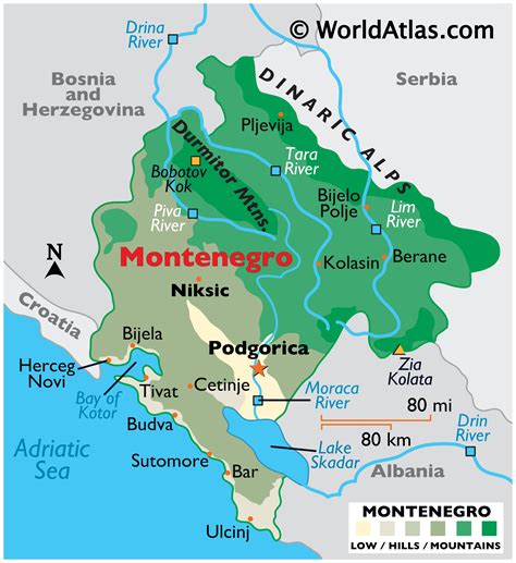 Physical Map Of Montenegro Montenegro Map Montenegro Map Images And