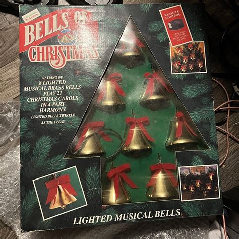 Mr Christmas Bells Of Christmas 10 Musical Light Bells 21 Songs Vintage