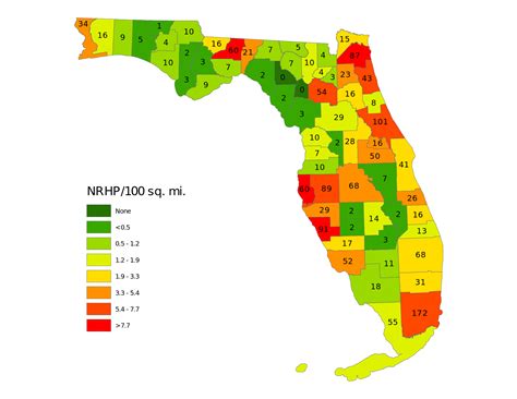 Florida Population By County Map